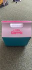 Vintage Little Playmate Lunchmate Igloo Personal Cooler Green Hot Pink USA 1993