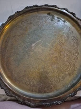 Vintage 1969 Webster Wilcox Ralston  Company Silverplated Large Serving Tray