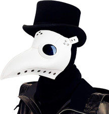 Halloween Plague Doctor Mask Steampunk Cosplay Costume Bird Beak Mask Long Beak
