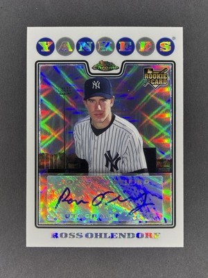 Ross Ohlendorf 2008 Topps Chrome #232 Refractor 135/500 MNT AUTO RC SER Yankees