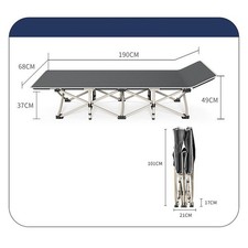 Single Foldable Folding Bed & Mattress Guest Heavy Duty Portable Large Bed