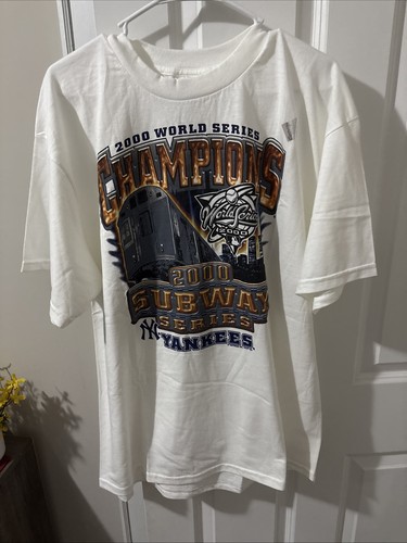 Vintage Rare 2000 Subway Series Yankees MLB World Series Champions Shirt Men XL