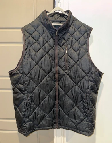 EUC Gray Charcoal Roundtree & Yorke Vest quilted 2XLT Extra Large tall - product listing photo
