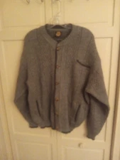 Hundt Modell neuwertig grün mit Streifenmuster Herren Trachten Strickjacke Gr.50