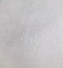Small White Floral on Peach Cream Cotton Fabric Quilting BY THE YARD