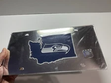 Seattle Seahawks Logo Acrylic Mirror Look Stockdale License Plate