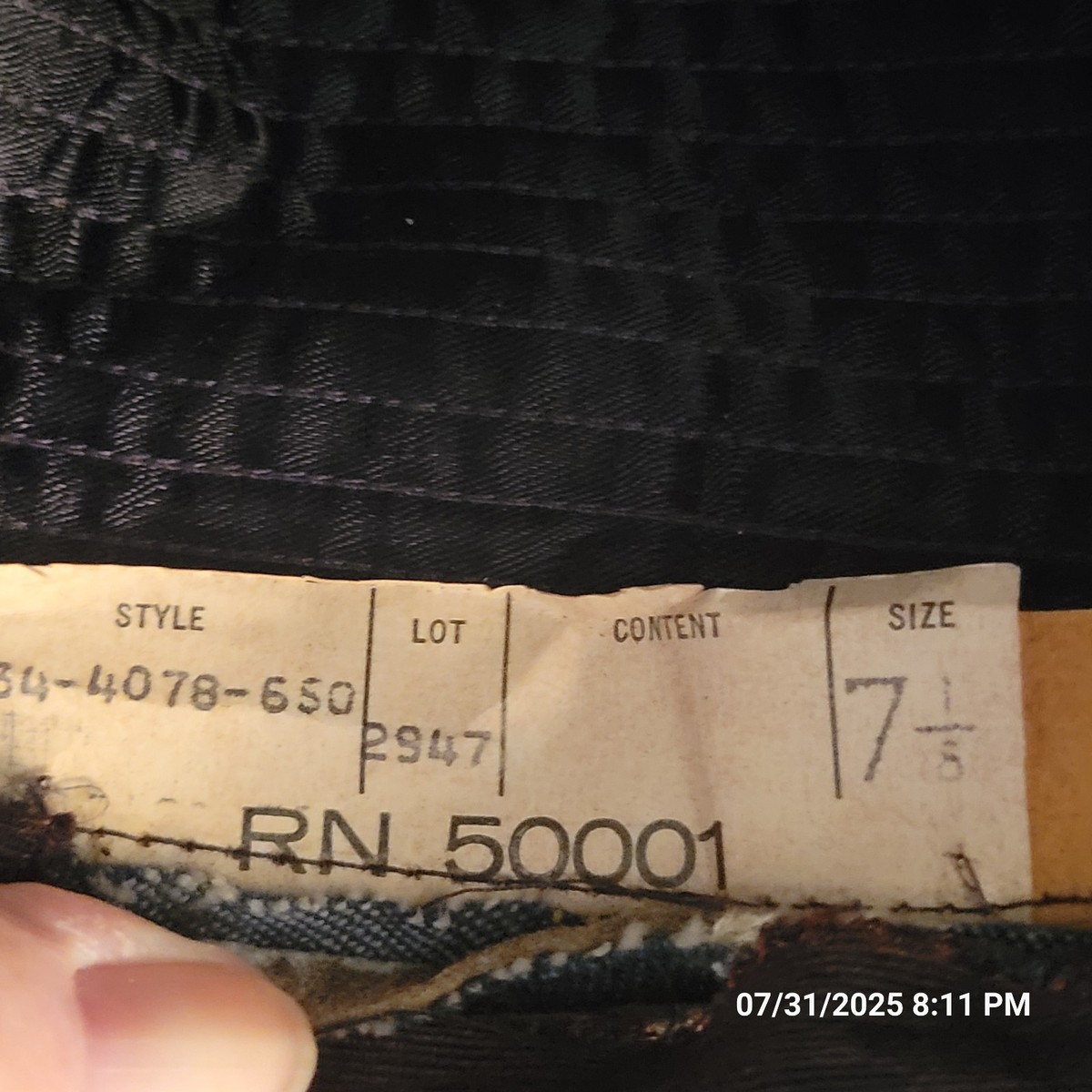 Oleg Cassini Design Vintage Fedora Bucket Hat Casual Unisex 7-1/8 Vintage Knox Fedora Black Men main image 2