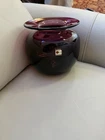 Vintage Blenko Handmade Purple Amethyst Glass Vase
