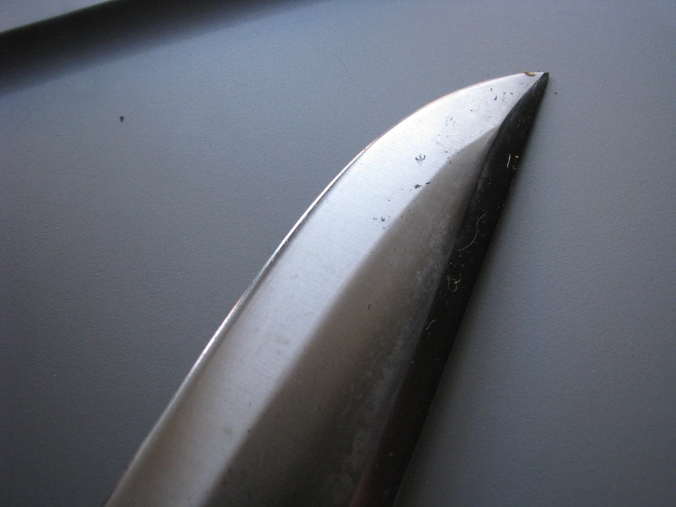 Cuchillo Bowie con mango de madera dura Linder Hawk 440 con funda Foto 2 de 4