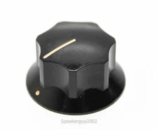 Vintage 1.25" Radio / Amplifier Knob w Indicator / 1/4" Shaft W Set Screws - CS6