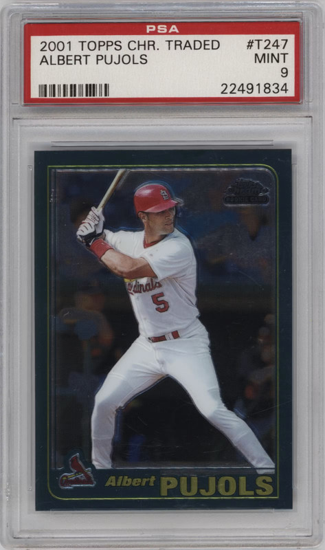 2001 Topps Chrome Traded Albert Pujols #T247 RC StL Cardinals HOF PSA 9 Mint