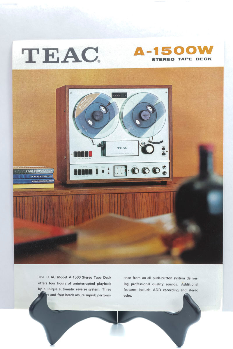 TEAC A-1500W Stereo Tape Deck Reel To Reel Ad  Spec Sheet