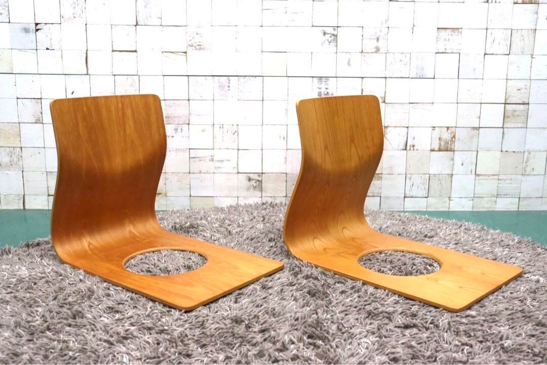 Japanese Furniture Tendo Mokko Kenji Fujimori Chair Zaisu 2set