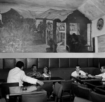 Patrons Visit In Local Restaurant In Rio De Janeiro, Brazil 1950 OLD PHOTO