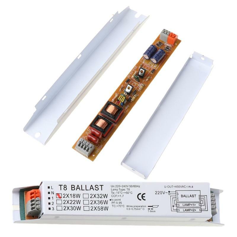 T8 220240V AC 2x58W Wide Voltage Electronic Ballast Fluorescent Lamp