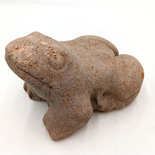 Vintage Frog Cement Sculpture Yard Art Toad Statue Concrete Pond Decor - Picture 18 of 18