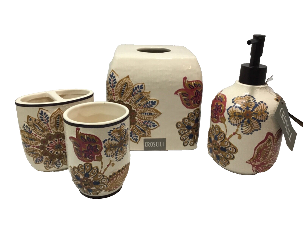 Croscill Bathroom Accessories Decozen Bathroom Accessories Set Of 6: