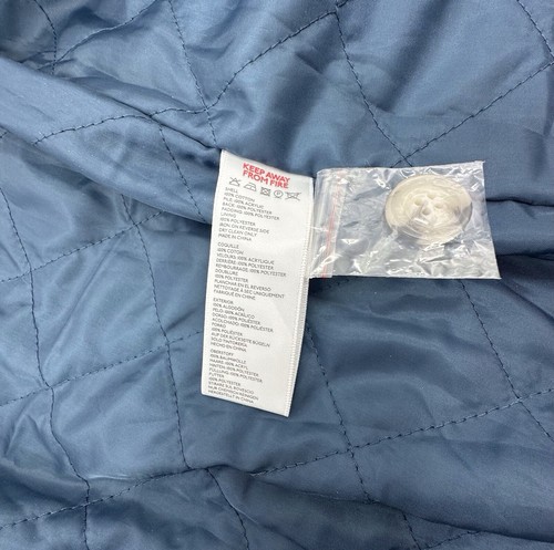Urban Outfitters Afghan Coat Tasha Blue Corduroy Jacket Fur Penny Lane M 12 14 - Picture 18 of 18