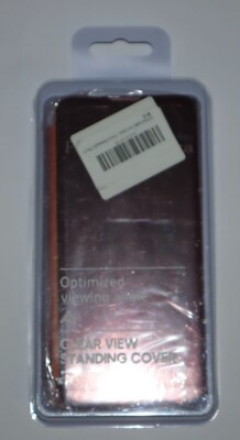 Leather Optimized Viewing Angle Clear View Standing Cover for Galaxy S21 Ultra