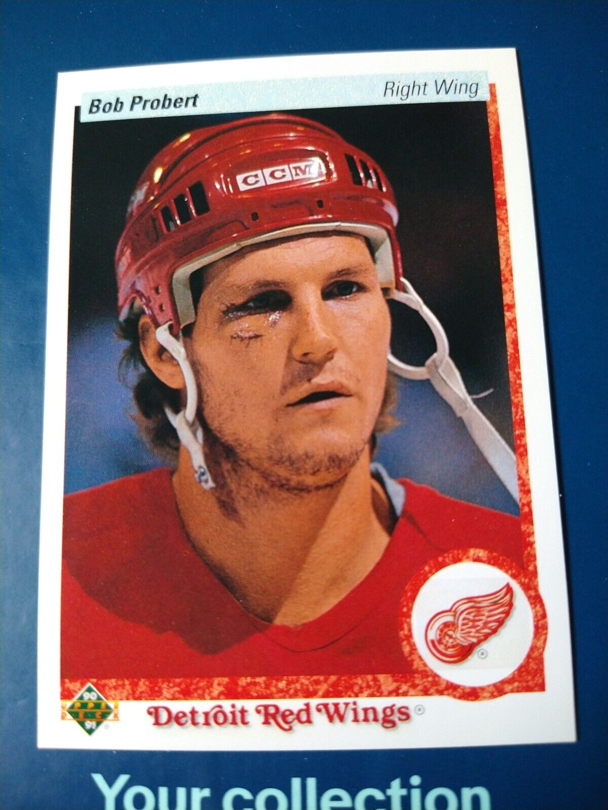 🚨 Bob Probert 1991-92 Stadium Club Topps #59 Detroit RED WINGS💥🏒