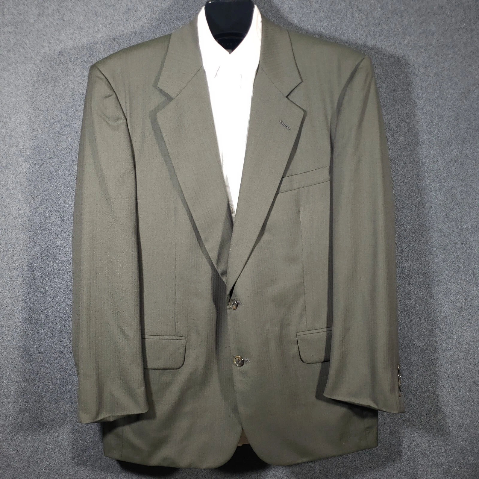 Cappotto sportivo Burberry's uomo 44 verde spina di pesce due bottoni blazer tuta giacca