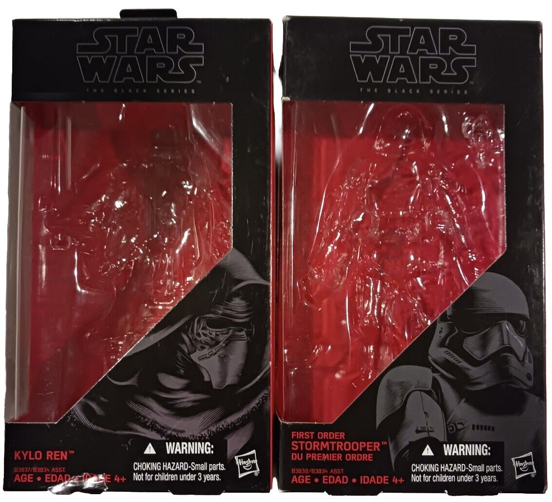 New Star Wars The Black Series Kylo Ren And First Order Stormtrooper Empty Boxes