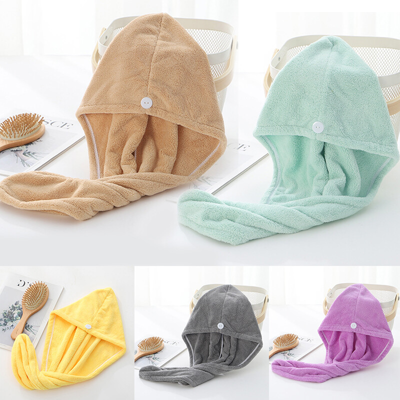 Secado Rápido de Cabello Tapa Toalla para Pelo Microfibra Limpiar Baño "