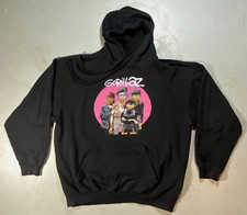 Gorillaz Band Pullover Hoodie 'Group Circle Rise' Men  s Size XL Black