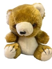 Vintage Cuddle Wit Plush Teddy Bear Toy 7" Tall Stuffed Animal Sitting Brown