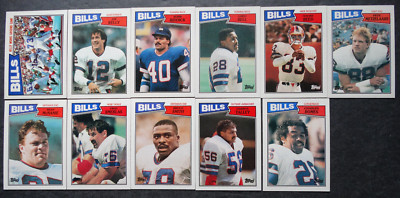 1987 Topps Buffalo Bills Team Set of 11 Football Cards