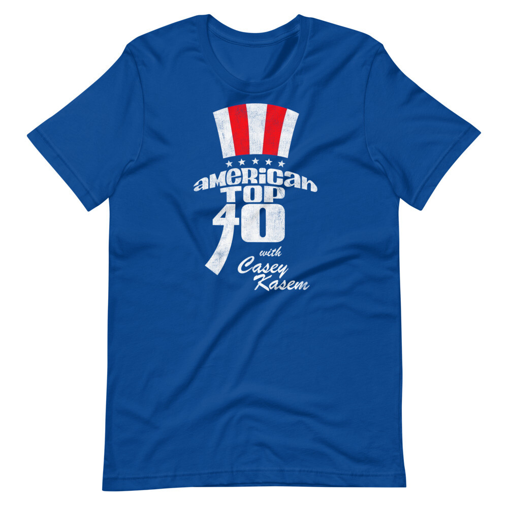 AMERICAN TOP 40 Radio Casey Kasem Graphic Tee Shirt Short