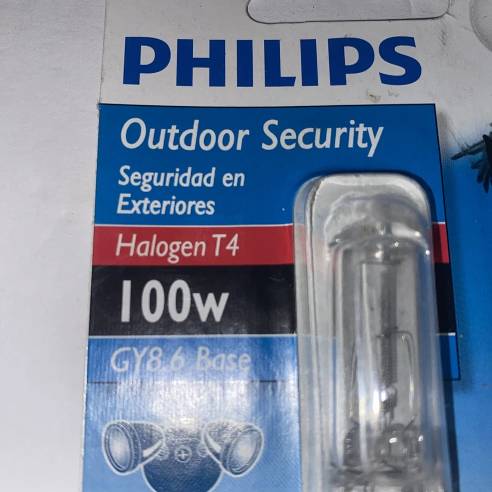 Philips 100W 120V Clear GY8.6 Base T4 Light Bulb 416685 Outdoor Security Special - Image 4 of 4