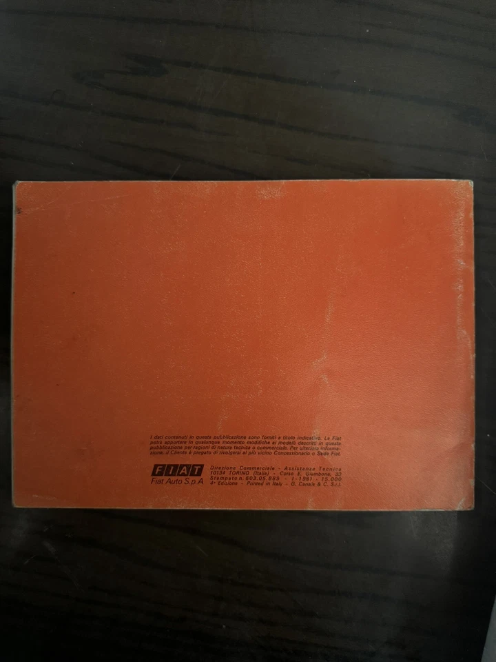 Libro - Manual De Uso Y Mantenimiento Para Fiat Ritmo Diesel Cl Original - Imagen 2 de 2