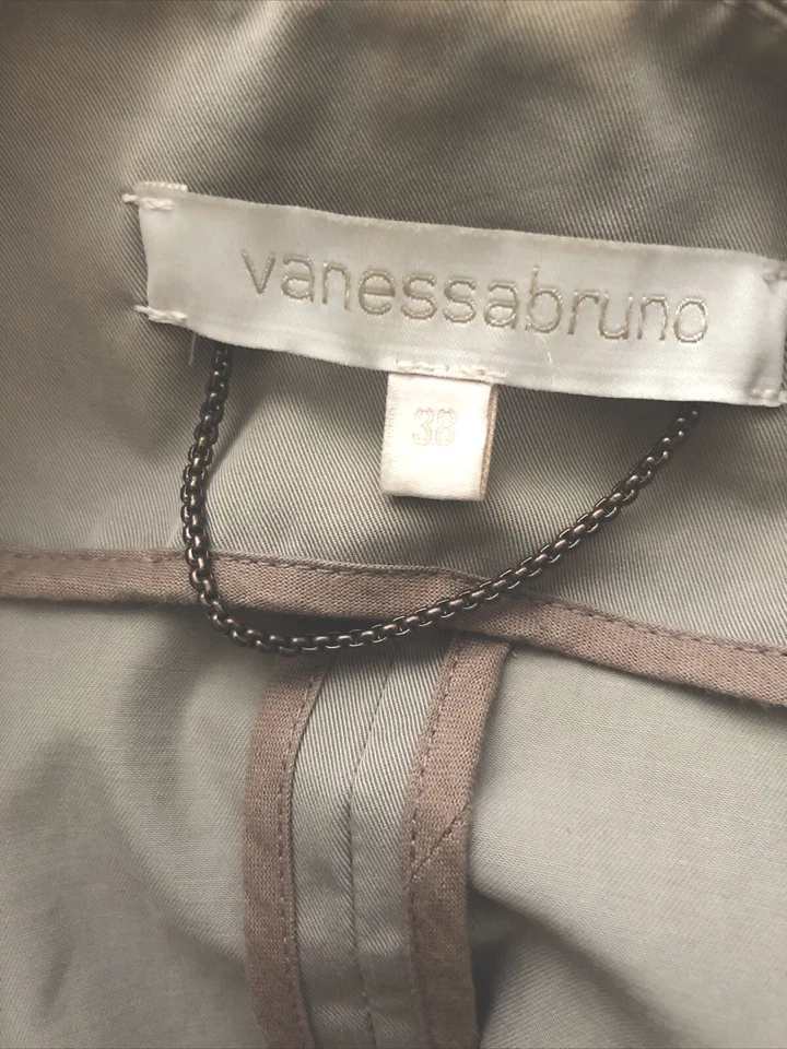 Chaqueta VANESSA BRUNO 38 FR / 8 EE. UU. Algodón Beige Sarga COMO NUEVA Foto 3 de 4