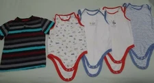 Toddler Boy Size 2/3 Lot 5 Mothercare First Wave Summer Bodysuit Shirt knights