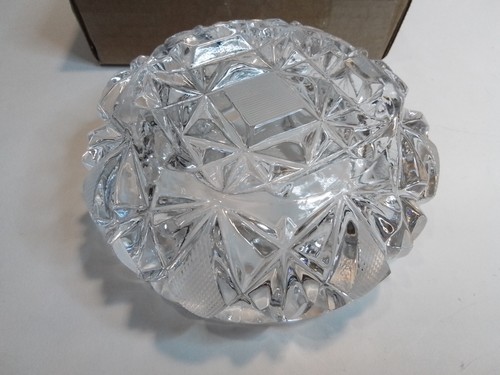 Vintage Heavy Cut Crystal Lead Crystal Ashtray European SQ - Picture 3 of 3