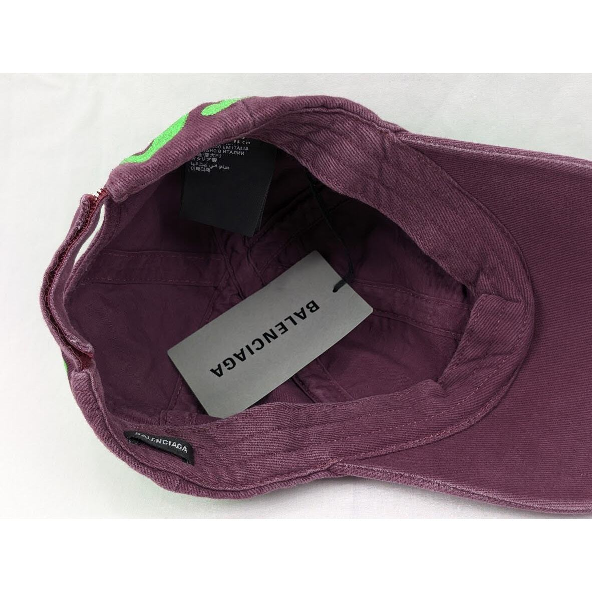 BALENCIAGA スプレーキャップ パープル/グリーン BALENCIAGA スプレーキャップ パープル/グリーン