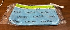 Lancome 10" Cosmetic Zipper Bag Blue/Green Toiletry Travel Makeup-new in plastic