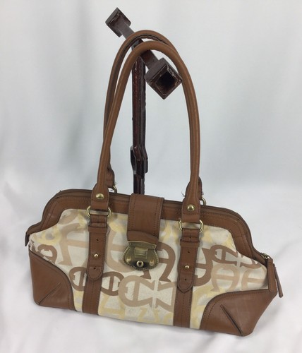 Etienne Aigner Signature tela Con Cremallera Bolso de Mano Cartera | eBay