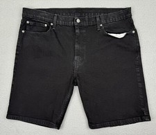 Levi's 405 Shorts Mens 40 Black Summer Standard Fit Denim