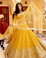 Bollywood Designer Georgette Lehenga Choli With Net Dupatta For Reception Wear