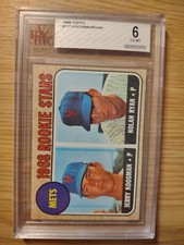 1968 Topps #177 Koosman / Nolan Ryan Rookie Card Bvg 6 Ex-mt Best Pitcher Ever 