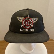 Vintage Transport Workers Union Hat Cap Snap-back Trucker Baseball Local 514