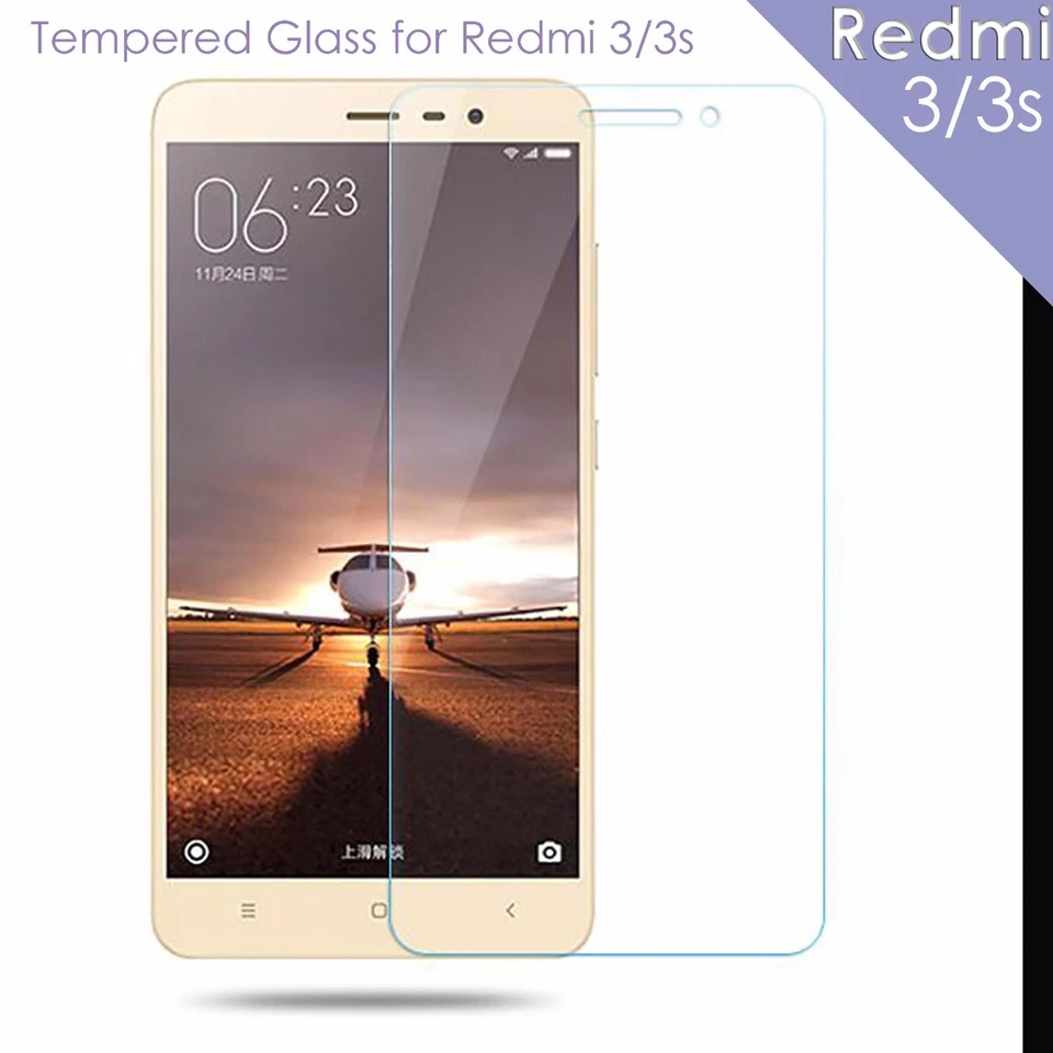Protector Pantalla Cristal Templado 9H, Funda TPU Transparente Teléfono para Xiaomi Redmi 3/3s Foto 2 de 4