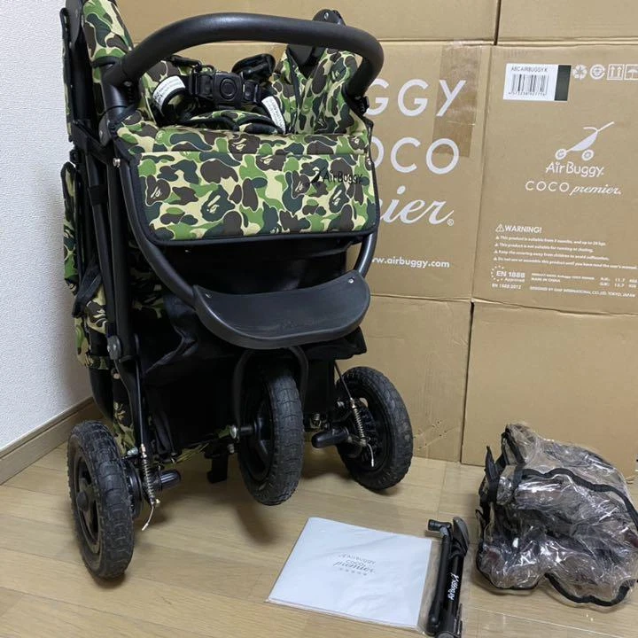 A BATHING APE BAPE KIDS Stroller ABC CAMO Green Used