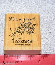 For a Great Hostess Rubber Stamp Single Clean by Stampin Up Business Memos