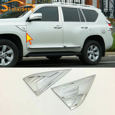 For Toyota PRADO FJ150 2018-2021 ABS Chrome Body Side wing Vent Cover decor Trim