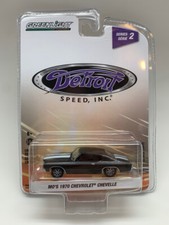 N23 GREENLIGHT 1970 Chevrolet Chevelle (Mo's) Black with White Stripe 1/64 39070
