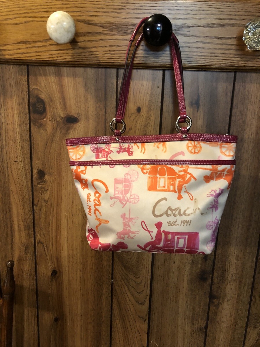 Coach Purse A1067-F14892 Womens Handbag Pink Horse and
