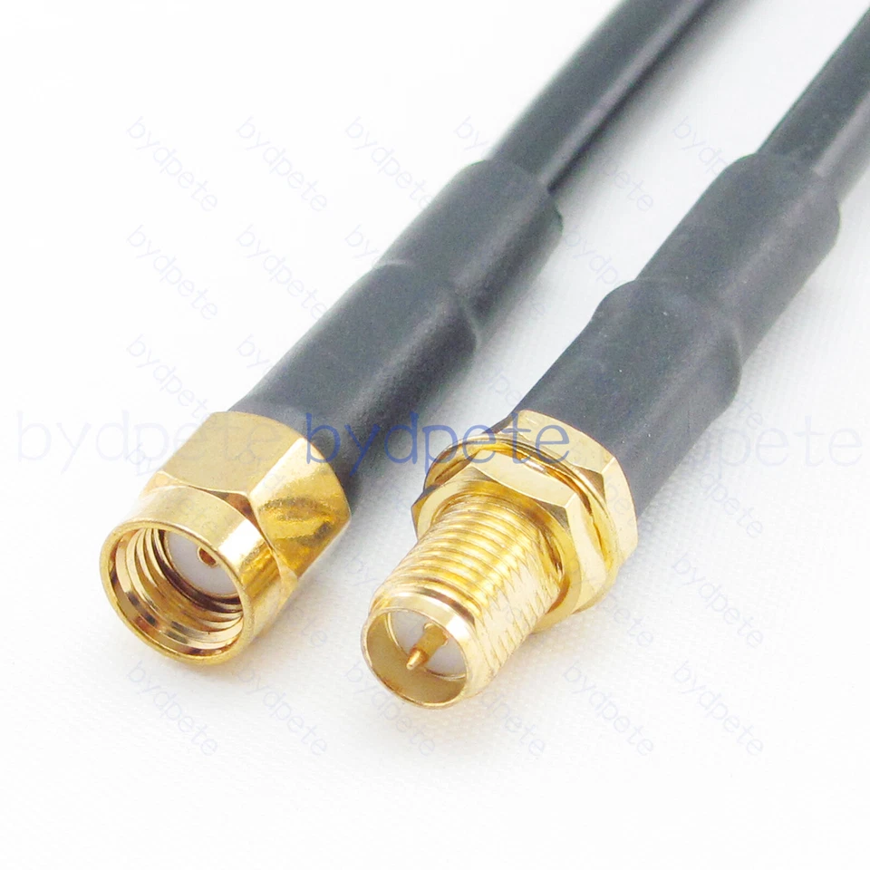 RP-SMA Male to RPSMA Female RG58 Coaxial Cable Koaxial Kable 50Ohm extension lot - Image 2 of 4